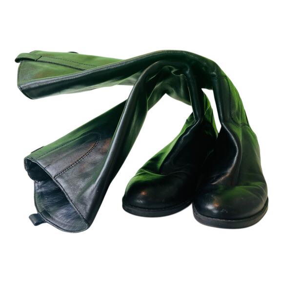 Sam Edelman Womens Penny Classic Equestrian Boot Zip Up Black Leather 6M - Picture 6 of 12